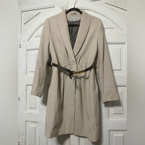 H&M belted coat midi blazer